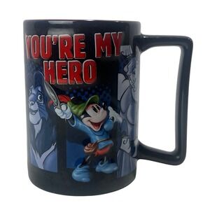 Disney Parks 3D Dimensional Your My Hero Movie Characters Blue‎ Red Coffee Cup